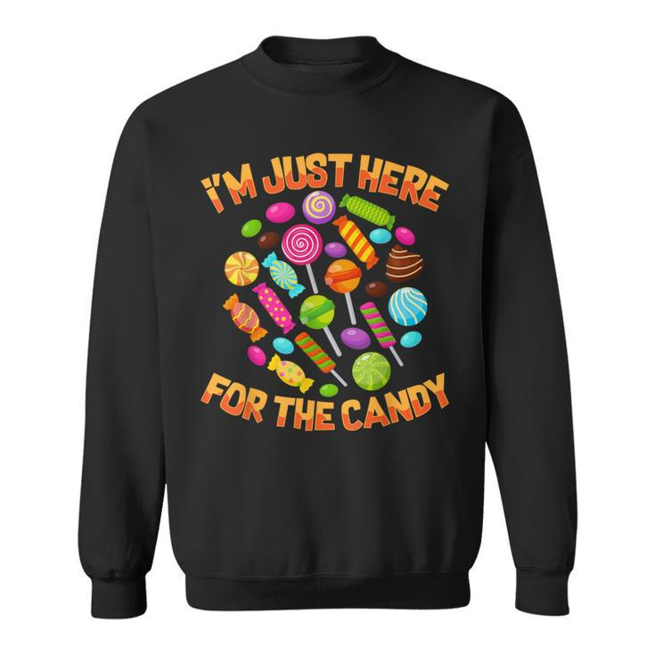 I'm Just Here For The Candy Halloween Pun Sweatshirt