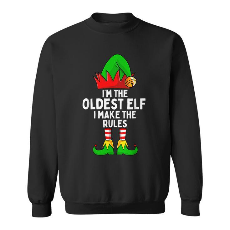 I'm The Oldest Elf Matching Family Christmas Sweatshirt