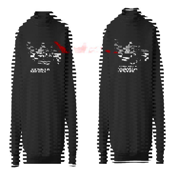 Indonesia Flag Pride Distressed Indonesian Sweatshirt