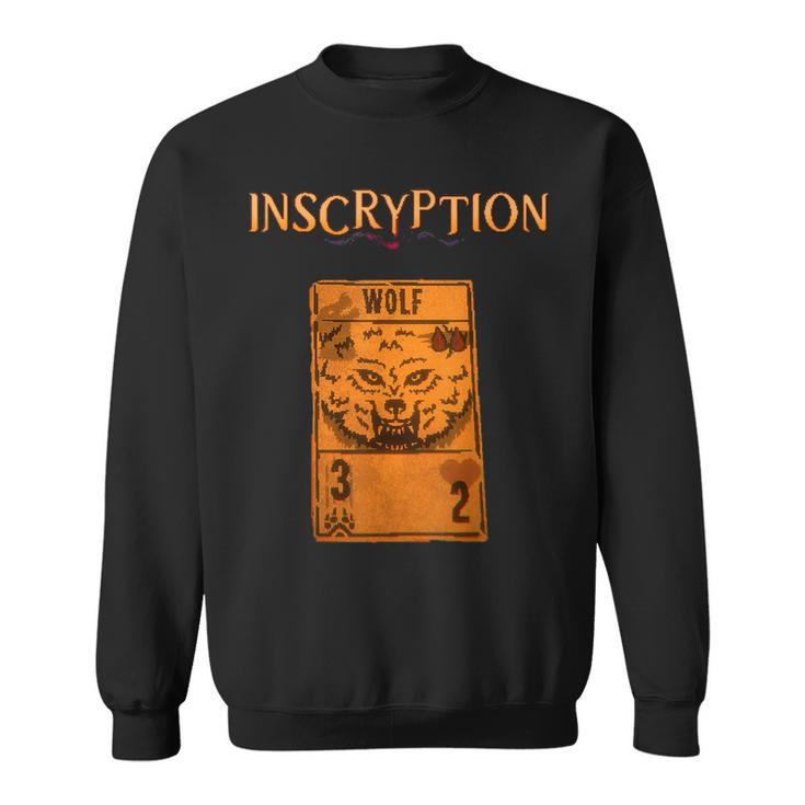 Inscryption Psychological Wolf Card Game Halloween Scary Halloween Sweatshirt