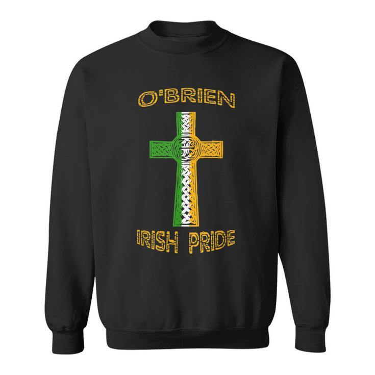 Irish Last Name Obrien Celtic Cross Heritage Pride  Sweatshirt