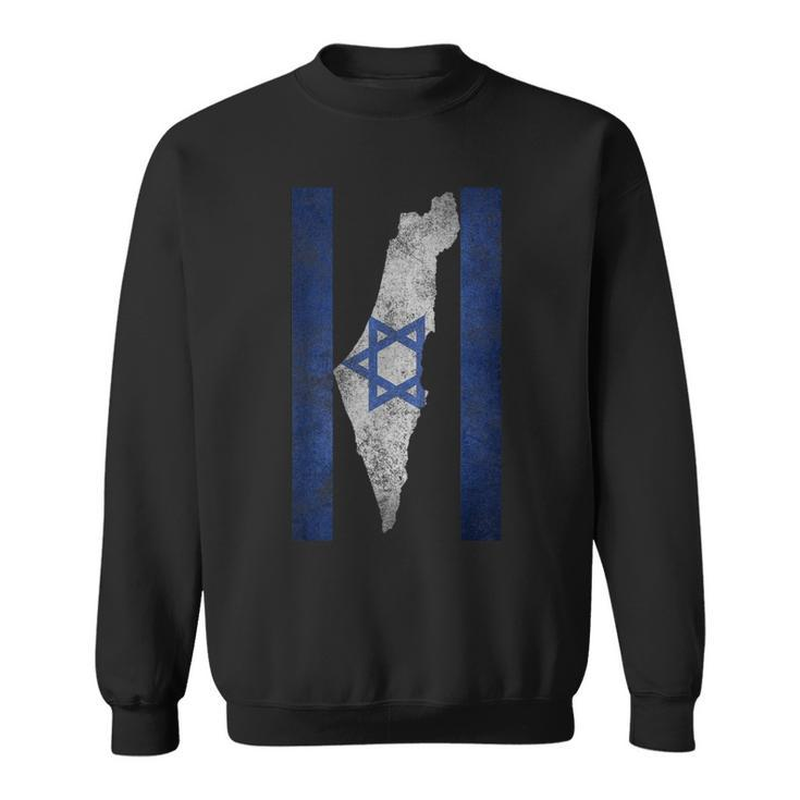 Israel Map Travel Jews Proud Jewish Israeli Flag Sweatshirt
