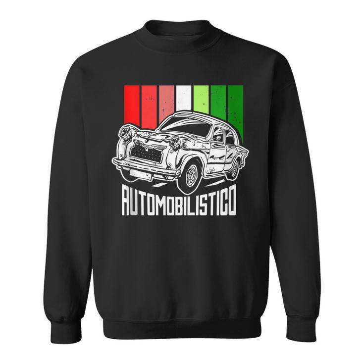 Italian Automotive With Italy Flag Colors Auto Classic Cars  Sweatshirt