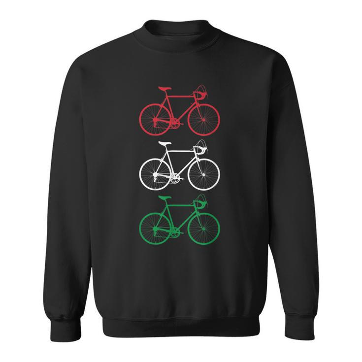 Italian Italy Flag Cycling Vintage Bicycles Gift   Sweatshirt
