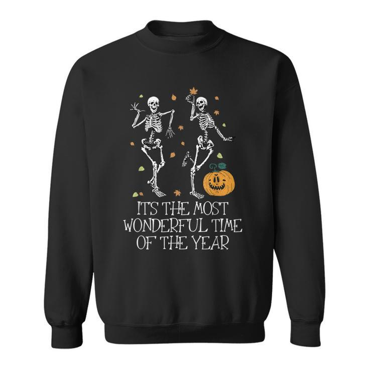 It's The Most Wonderful Time Of The Year Halloween Skeleton Sweatshirt