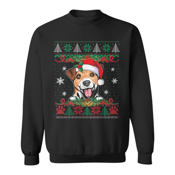 Jack Russell Terrier Christmas Santa Ugly Sweater Dog Lover Sweatshirt