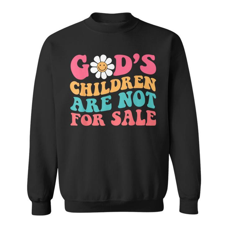 Jesus Christ Gods Children Are Not For Sale Christian Faith  Faith Funny Gifts Sweatshirt