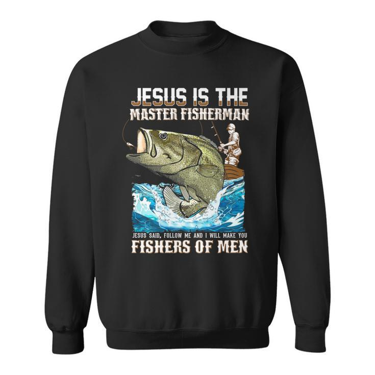 Jesus Fisher Of Bible Verse Fishing Dad Grandpa Sweatshirt