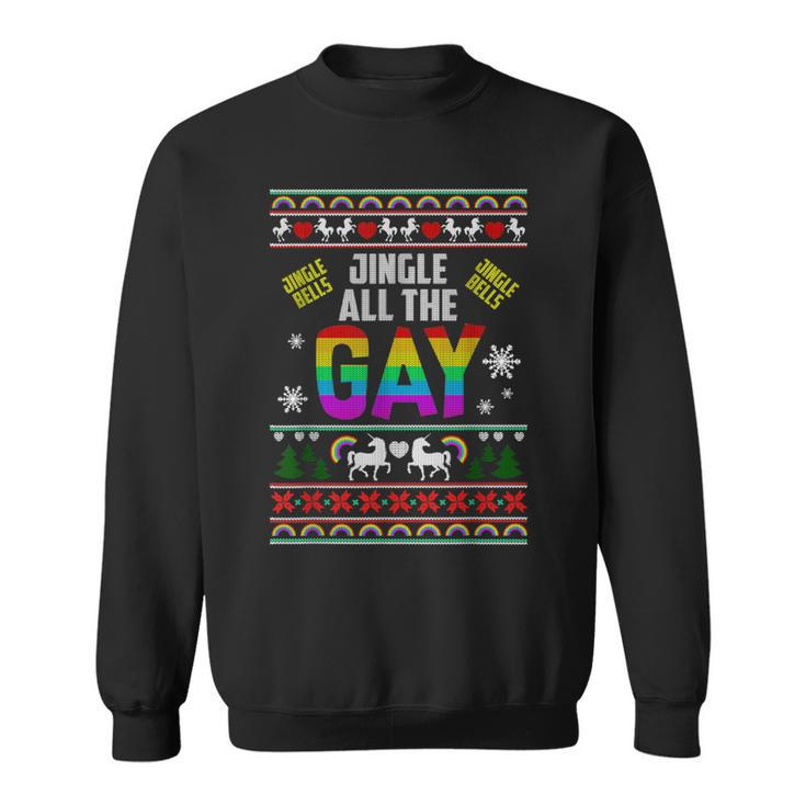 Jingle Bells Jingle All The Gay Ugly Christmas Sweater Sweatshirt