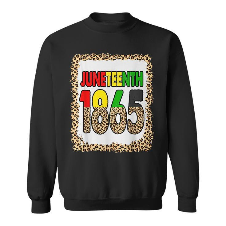 Junenth 1865 Leopard Skin Black History African American Sweatshirt
