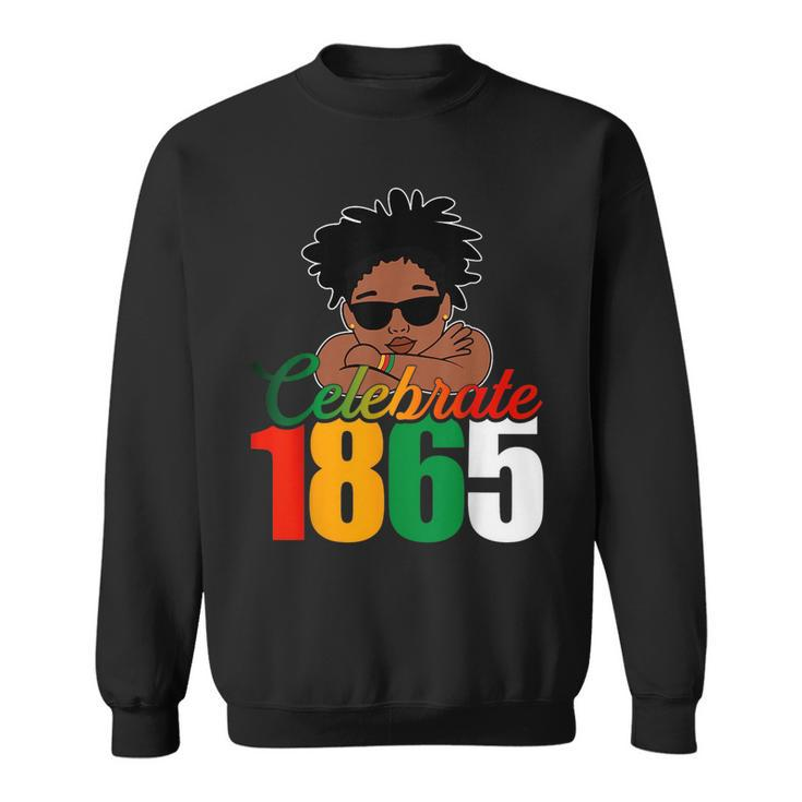 Junenth Afro Black Men Boy Celebrate 1865 Sweatshirt