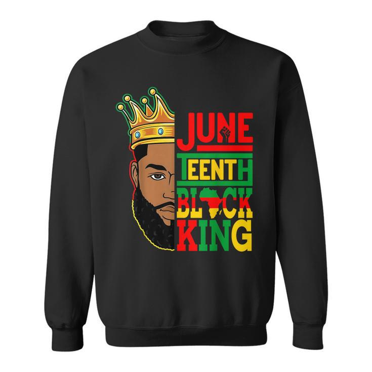 Junenth Black King Melanin Black Dad Fathers Day Men  Sweatshirt