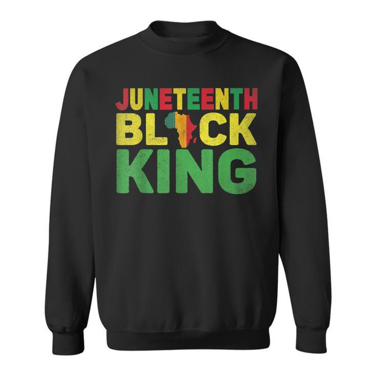 Junenth Black King Melanin Dad Fathers Day Black Pride  Sweatshirt