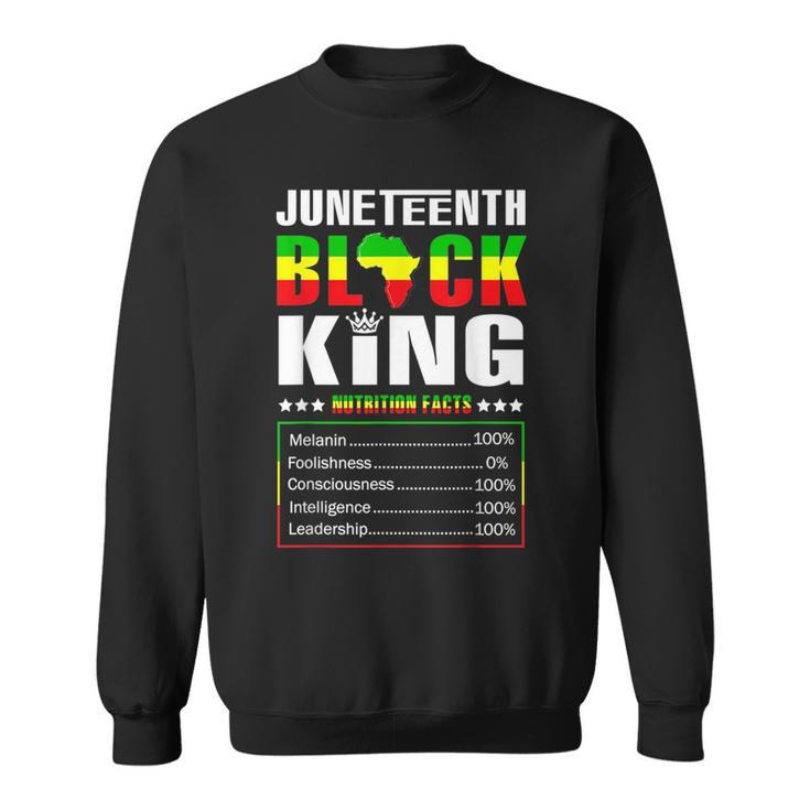 Junenth Black King Nutritional Facts Dad Boys Fathers Day  Sweatshirt