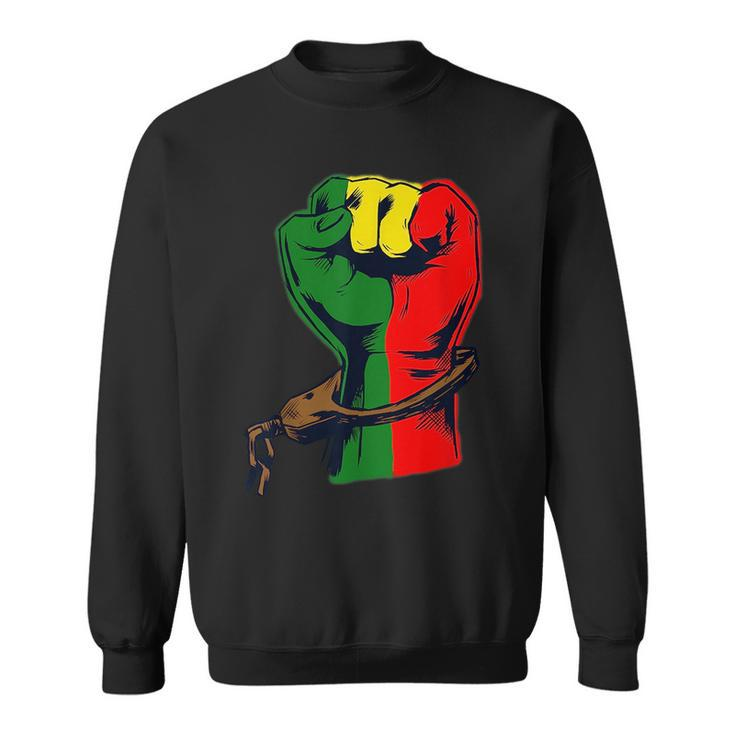 Junenth Fist Black African American Freedom Since 1865  Sweatshirt