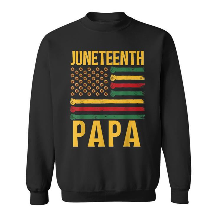 Junenth Papa 1865 Family Black African Dad Father Daddy  Sweatshirt