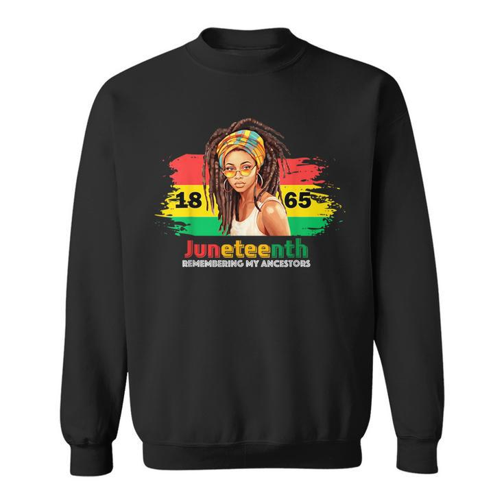 Junenth Proud Black African American Ladies Honor 1865 1865 Funny Gifts Sweatshirt