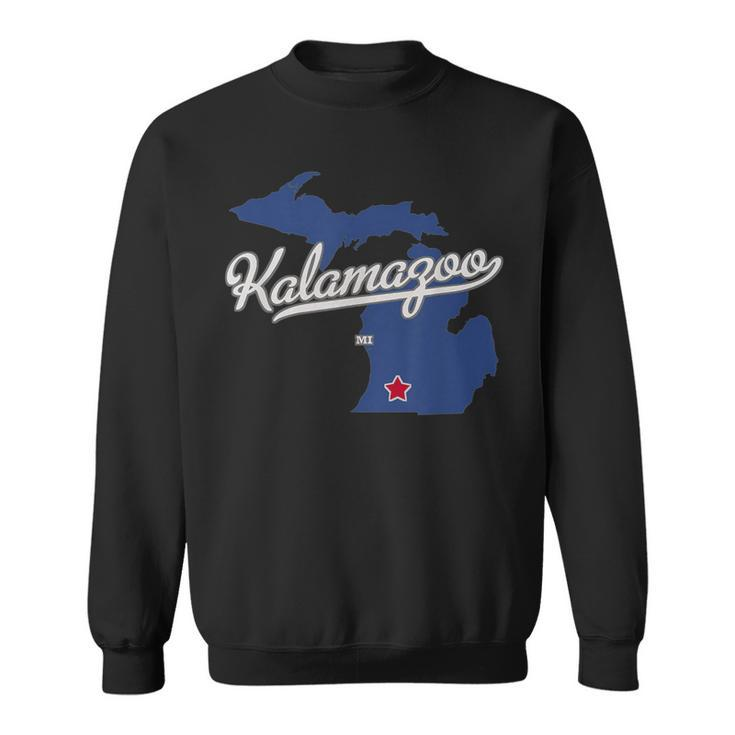 Kalamazoo Michigan Mi Map  Sweatshirt