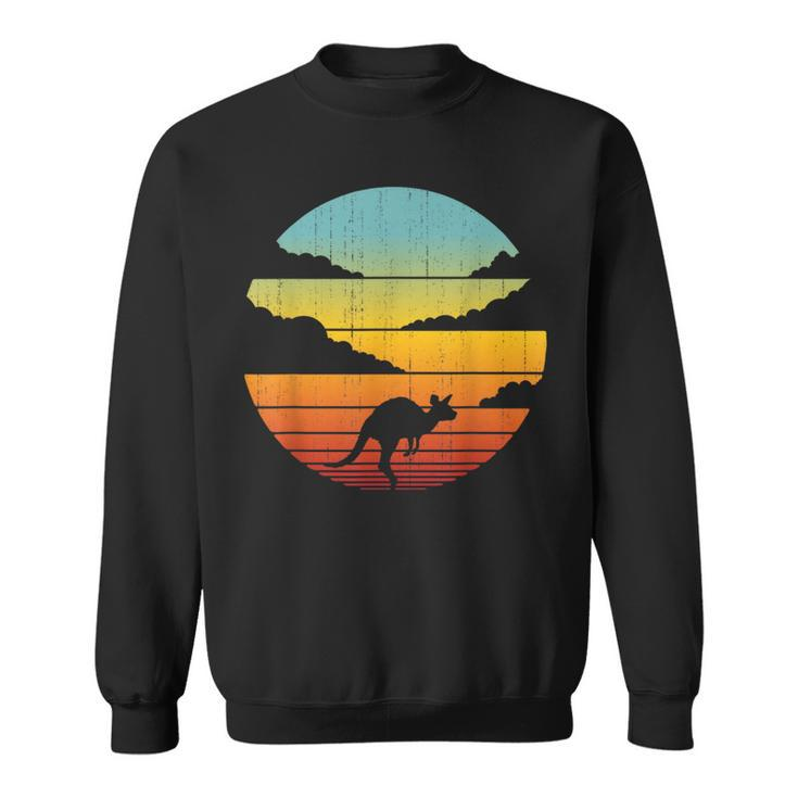 Kangaroo Retro Vintage 60S 70S Sunset Mammal Animal Lovers  Sweatshirt