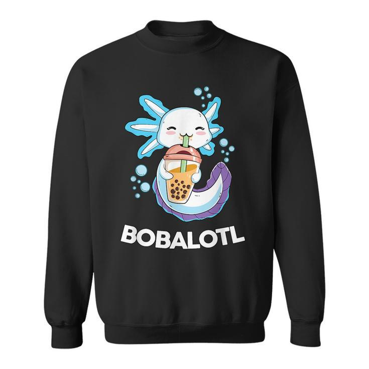 Kawaii Boba Axolotl  Bubble Tea Anime Kids N Girls  Sweatshirt