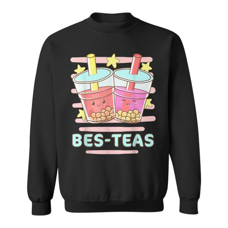 Kawaii Boba Bes-Teas Besties Best Friends Bubble Tea  Sweatshirt