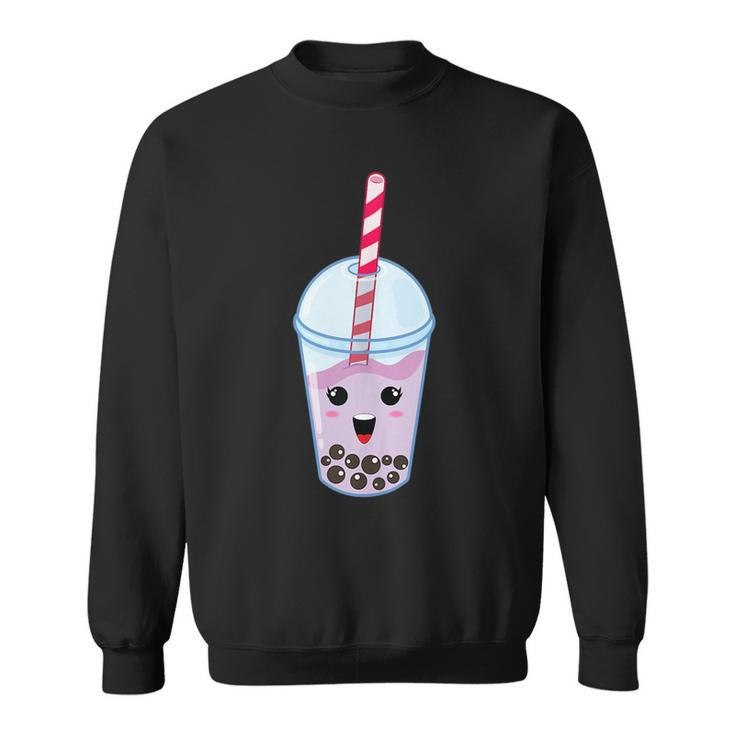 Kawaii Boba Milk Tea | Cute Taro Bubble Tea Lover Gift  Sweatshirt
