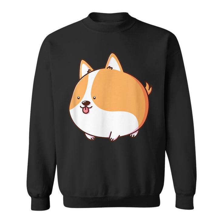 Kawaii Cute Funny Chubby Fat Chunky Corgi Dog Animal Lover  Sweatshirt