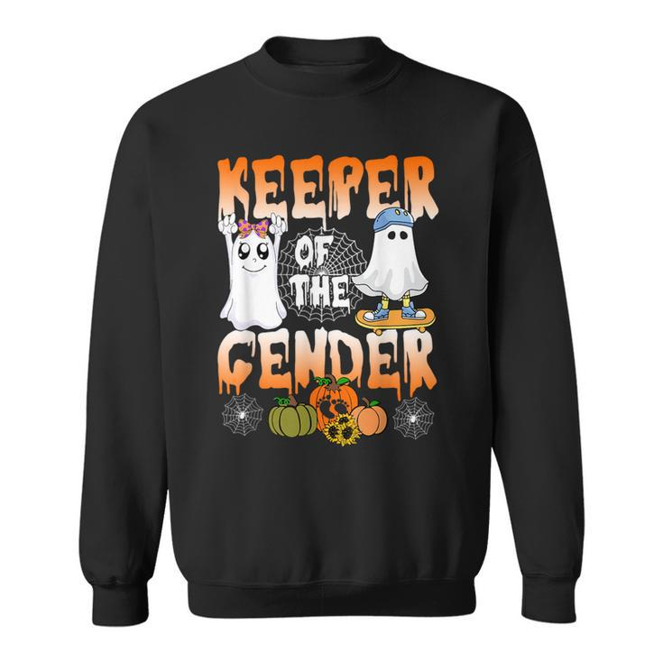 Keeper Of The Gender Halloween Ghost Pumpkin Baby Sweatshirt