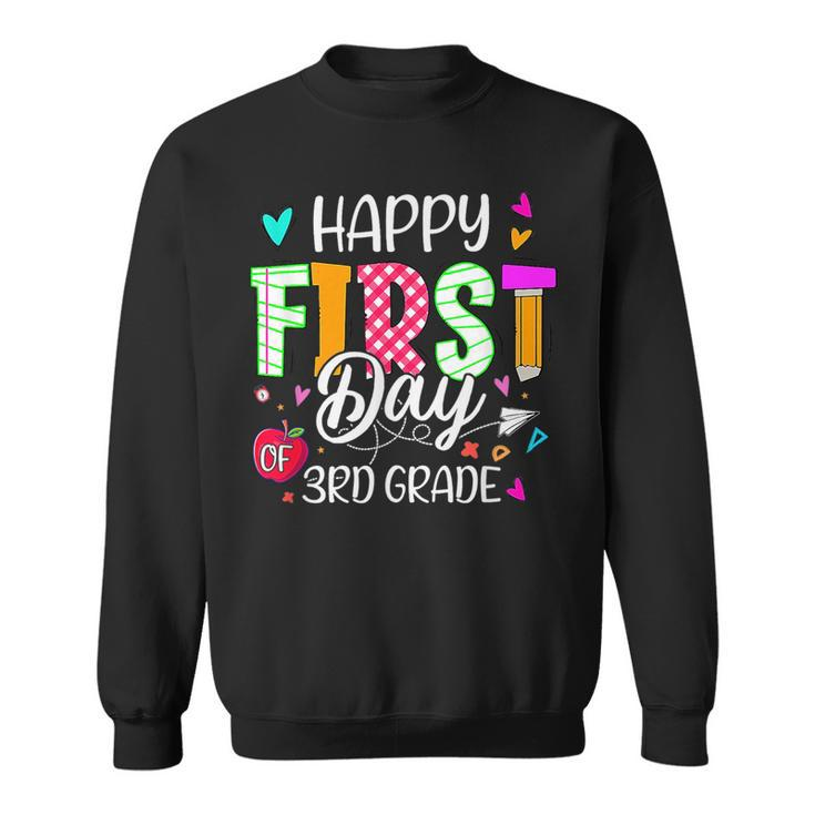 Kids Happy First Day Of 3Rd Grade Welcome Back To School  Sweatshirt