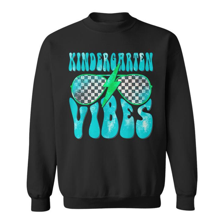 Kindergarten Vibes Kinder Crew Retro First Day Of School Sweatshirt