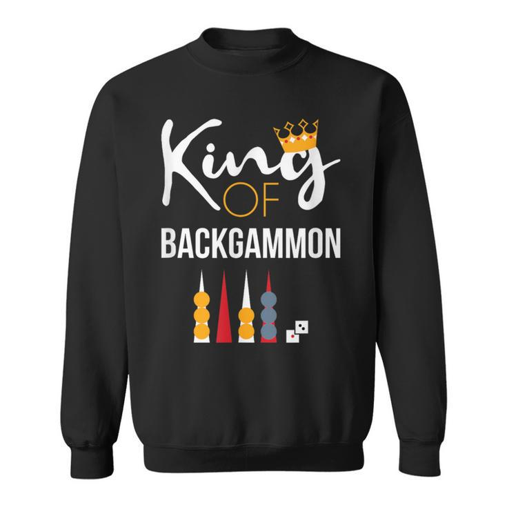 King Of Backgammon Board Game Backgammon Player Sweatshirt