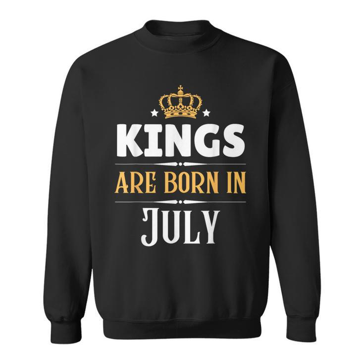 Kings Are Born In July Birthday Crown  Sweatshirt