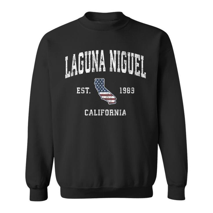 Laguna Niguel California Ca Vintage American Flag Sports Des Sweatshirt