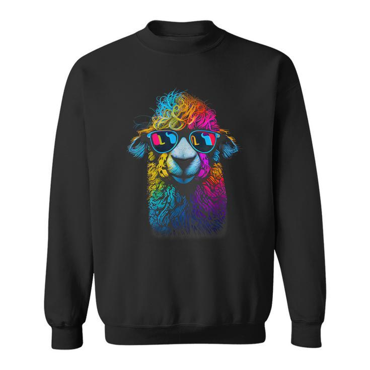 Lama Colorful Cool Alpaca Alpacalover Sweatshirt