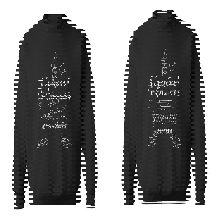 I Learn French Paris Eiffel Tower France Language Holiday Sweatshirt