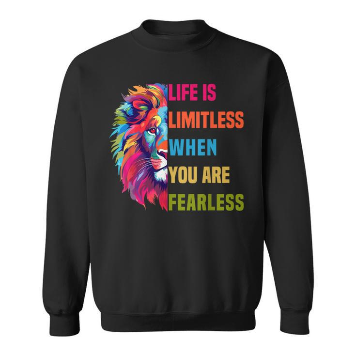 Leo Season Lion Motivational Inspirational  Sweatshirt