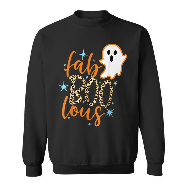 Leopard Fab Boo Lous Boo Ghost Halloween Horror Ghost Halloween Sweatshirt