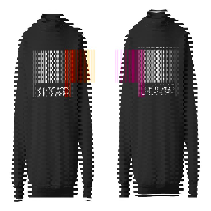 Lesbian Gay Barcode Pride Chicago Illinois Queer Aesthetic Sweatshirt