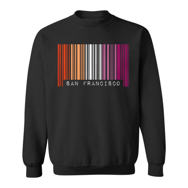 Lesbian Gay Barcode Pride San Francisco California Queer  Sweatshirt