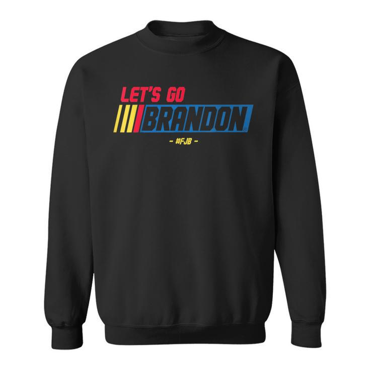 Lets Go Brandon Racing Car Us Flag Funny Gift Idea 80 90S 90S Vintage Designs Funny Gifts Sweatshirt