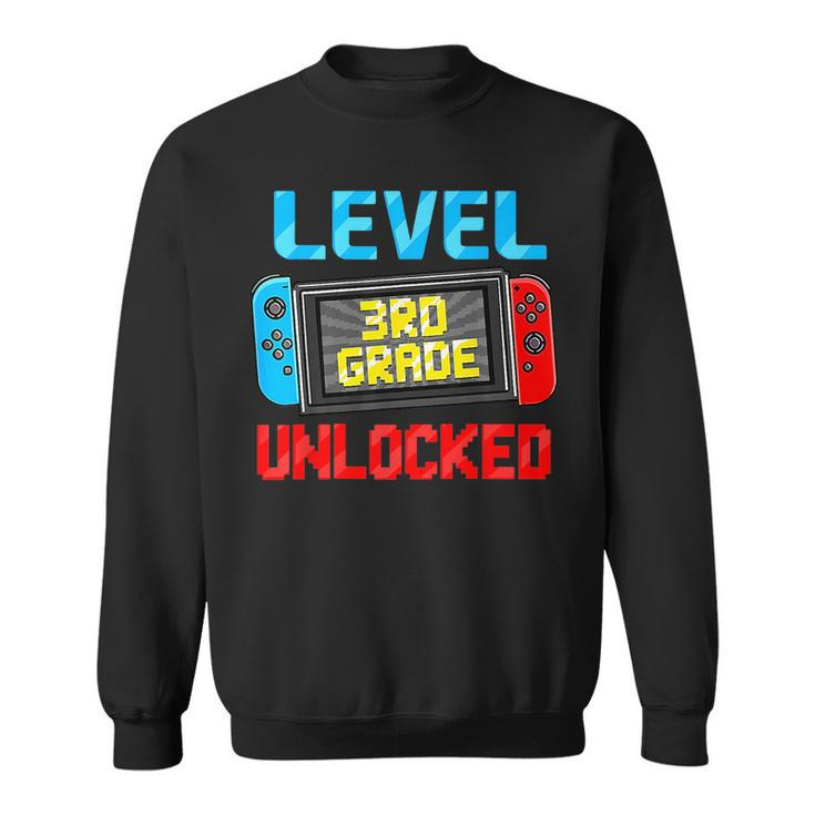 Level 3Rd Grade Unlocked Back To School First Day Boy Girl  3Rd Grade Funny Gifts Sweatshirt