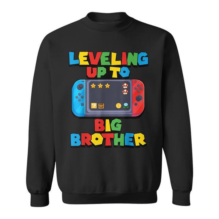 Leveling Up To Big Brother Video Game Gamer Boys  Sweatshirt