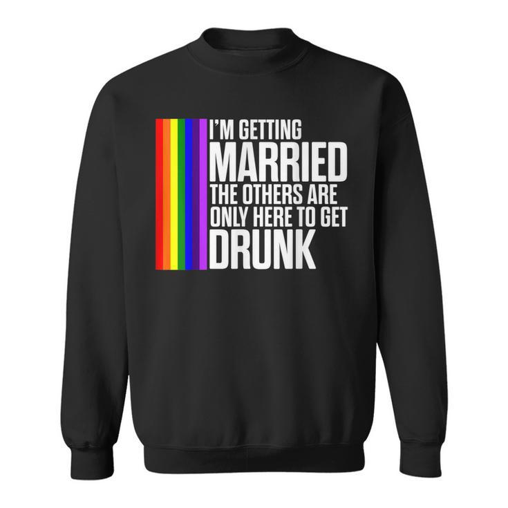 Lgbt Pride Gay Bachelor Party Married Engagement Sweatshirt