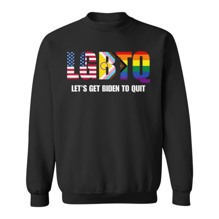 Lgbtq Lets Get Biden To Quite Funny Gay Pride  Sweatshirt