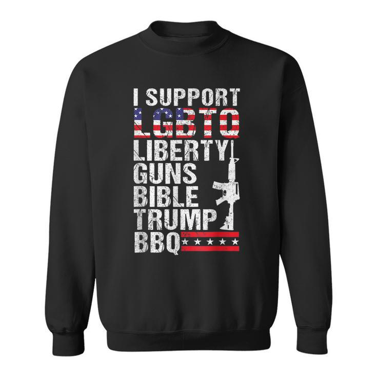 Lgbtq Liberty Guns Bible Trump Bbq Sweatshirt