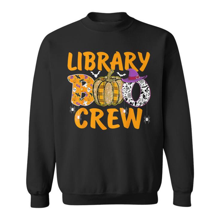 Library Boo Crew Cute Pumpkin Halloween Spooky Season Sweatshirt