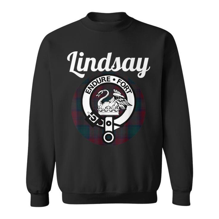 Lindsay Clan Scottish Name Coat Of Arms Tartan Sweatshirt