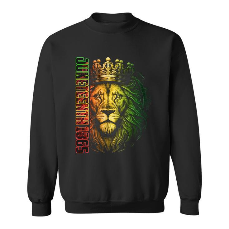 Lion Junenth African American Freedom Black History Sweatshirt