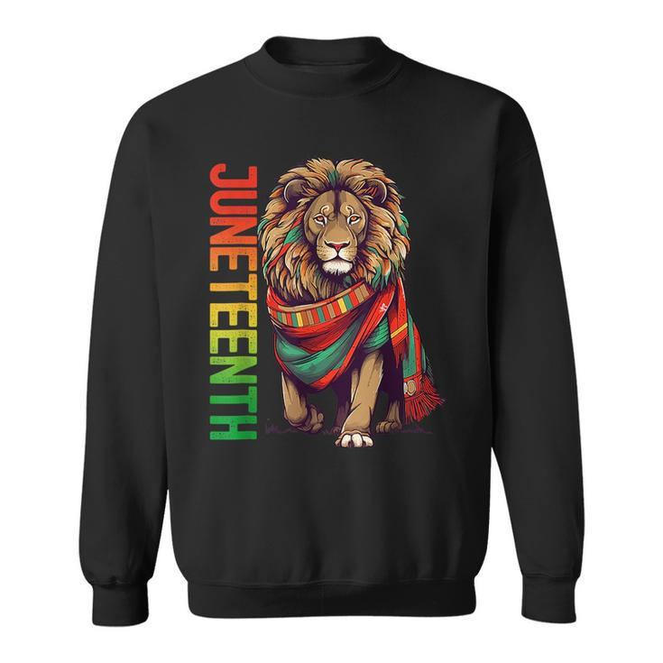 Lion Junenth Men Cool Black History African Flag Sweatshirt