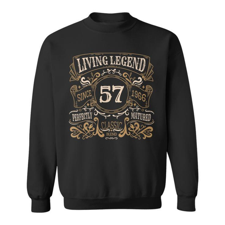 Living Legend 1966 57Th Birthday Sweatshirt